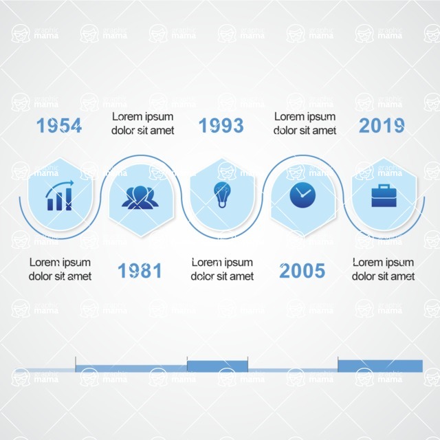 Infographic Templates Collection - Vector, Photoshop, PowerPoint, Google Slides - Simple Style Company Timeline Vector Infographic Template